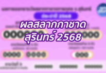 ตรวจผลสลากกาชาดสุรินทร์ ประจำปี 2568 ตรวจผลสลากกาชาดสุรินทร์ ประจำปี 2568